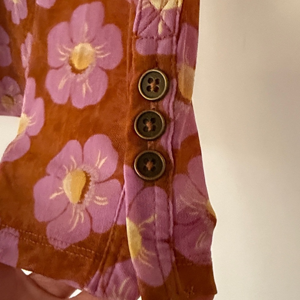 .Free People Lucky Flower Shirt XS NWT - Picture 11 of 15